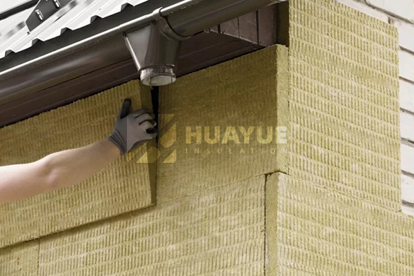 rock wool panel installed in wall and roof applications