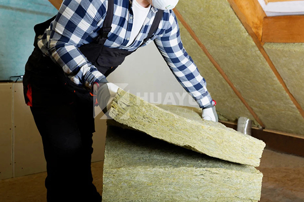 Rock wool ceiling vapor control and inspection