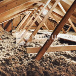 blown in mineral wool attic application