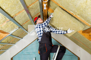 rock wool between floors assembly